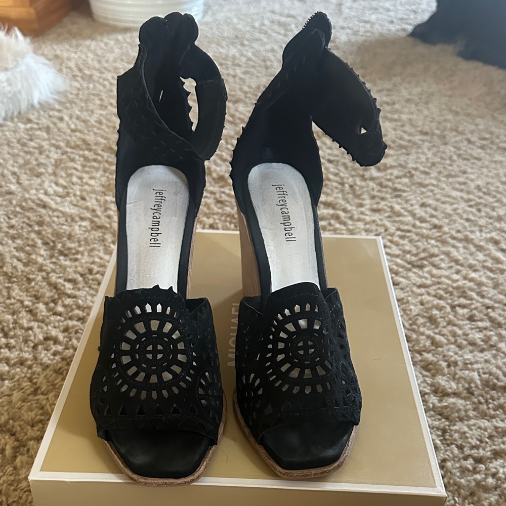Jeffrey Campbell Black Cutout Heels